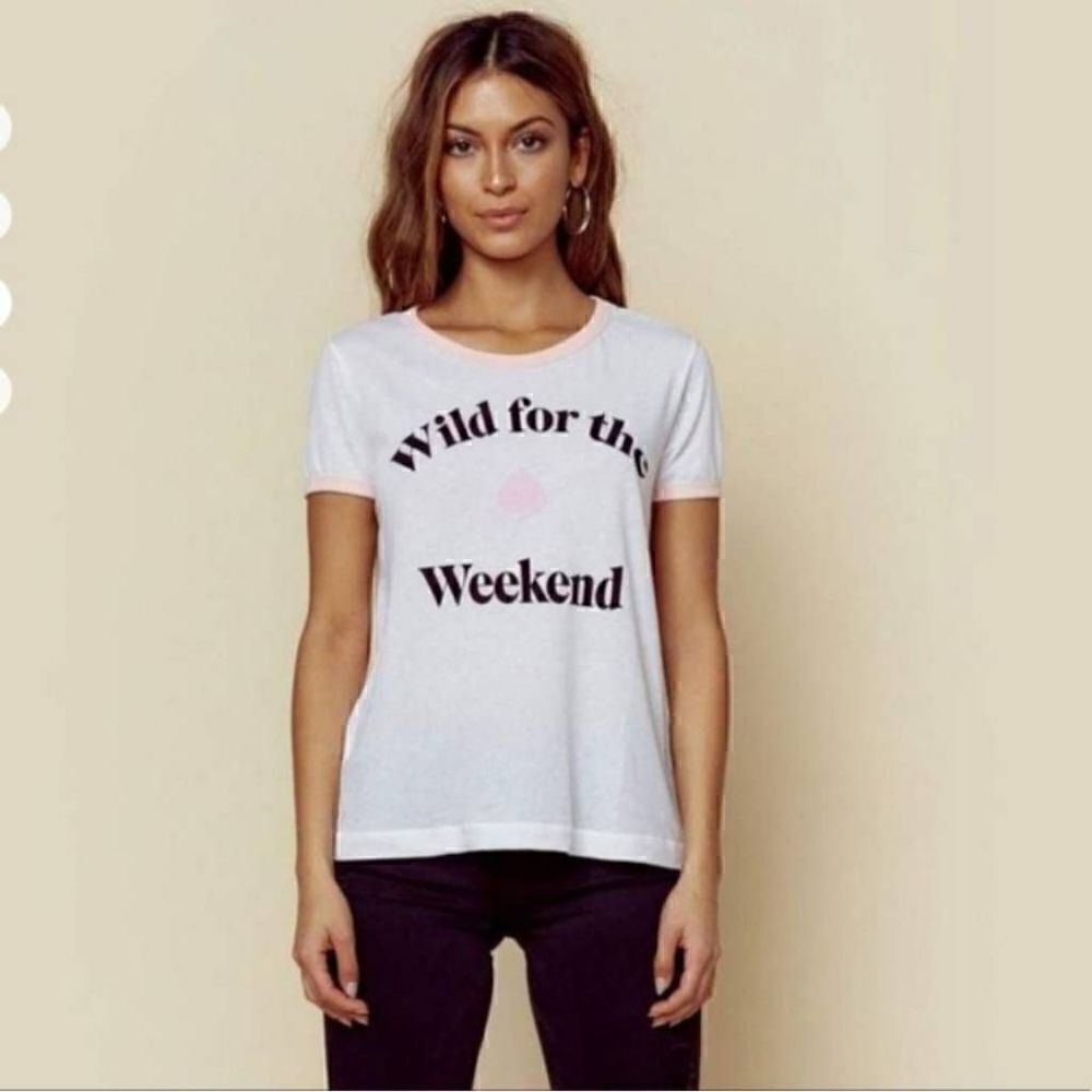Wildfox Wild For The Weekend Graphic Ringer T-shirt